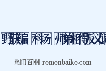 野获编·科场·师弟相得反义词是什么意思的图片